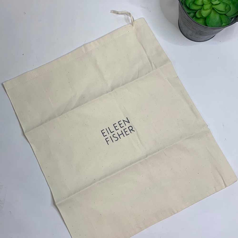 Eileen Fisher Organic Cotton Drawstring Purse Shoe Dustbag New without Tag